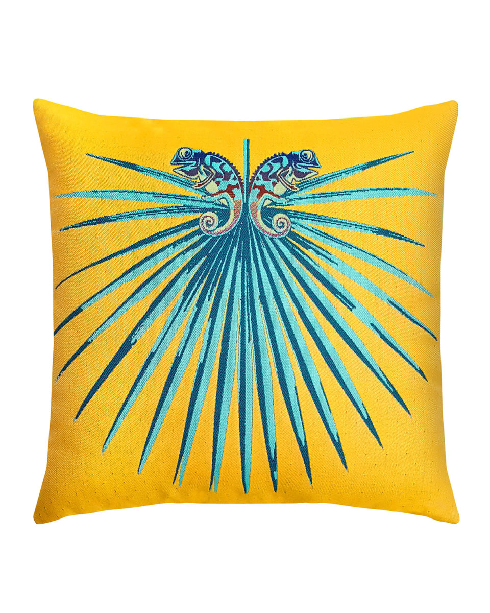 Chameleon Lagoon Sunbrella Pillow